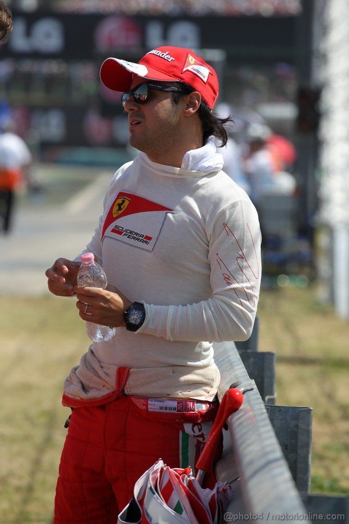GP UNGHERIA, 28.07.2013- Gara, grid:  Felipe Massa (BRA) Ferrari F138