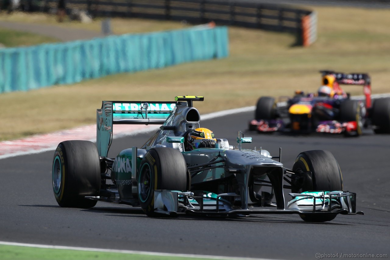 GP UNGHERIA, 28.07.2013- Gara, Lewis Hamilton (GBR) Mercedes AMG F1 W04