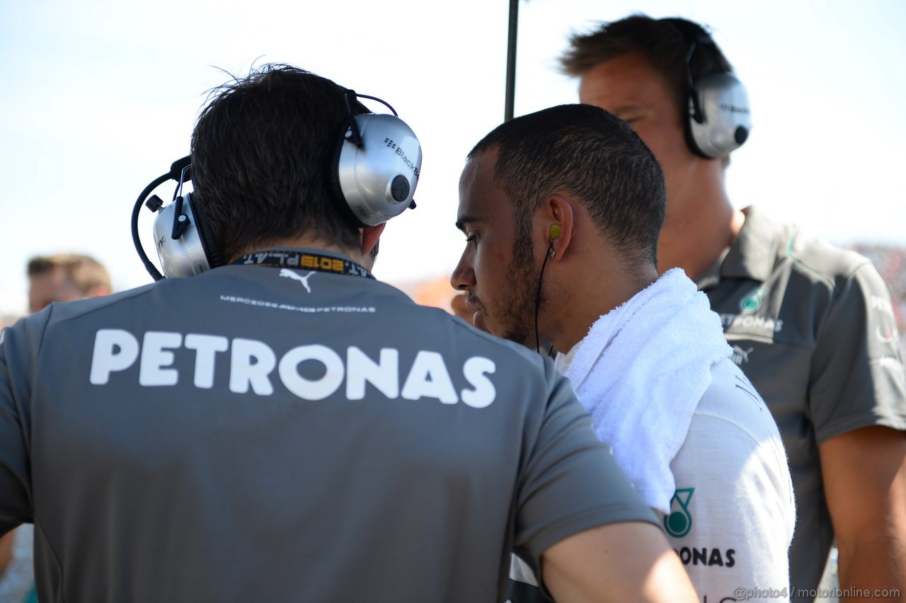 GP UNGHERIA, 28.07.2013- Gara, grid: Lewis Hamilton (GBR) Mercedes AMG F1 W04