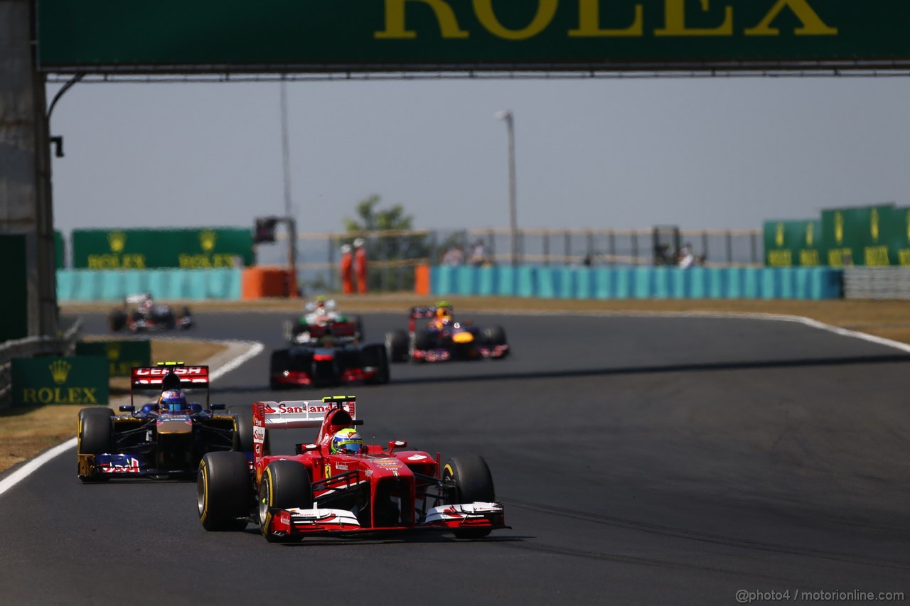 GP UNGHERIA, 28.07.2013- Gara, Felipe Massa (BRA) Ferrari F138