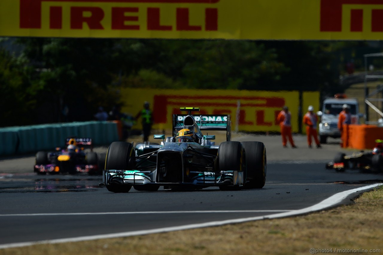 GP UNGHERIA, 28.07.2013- Gara, Lewis Hamilton (GBR) Mercedes AMG F1 W04