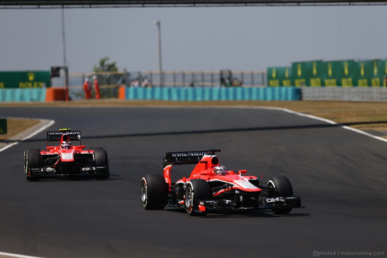GP UNGHERIA, 28.07.2013- Gara, Jules Bianchi (FRA) Marussia F1 Team MR02