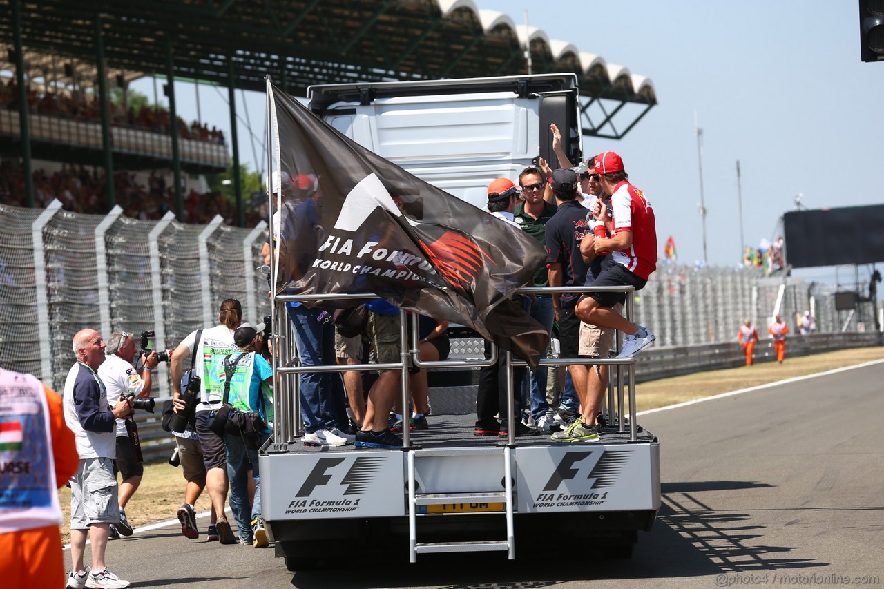 GP UNGHERIA, 28.07.2013- Driver Parade