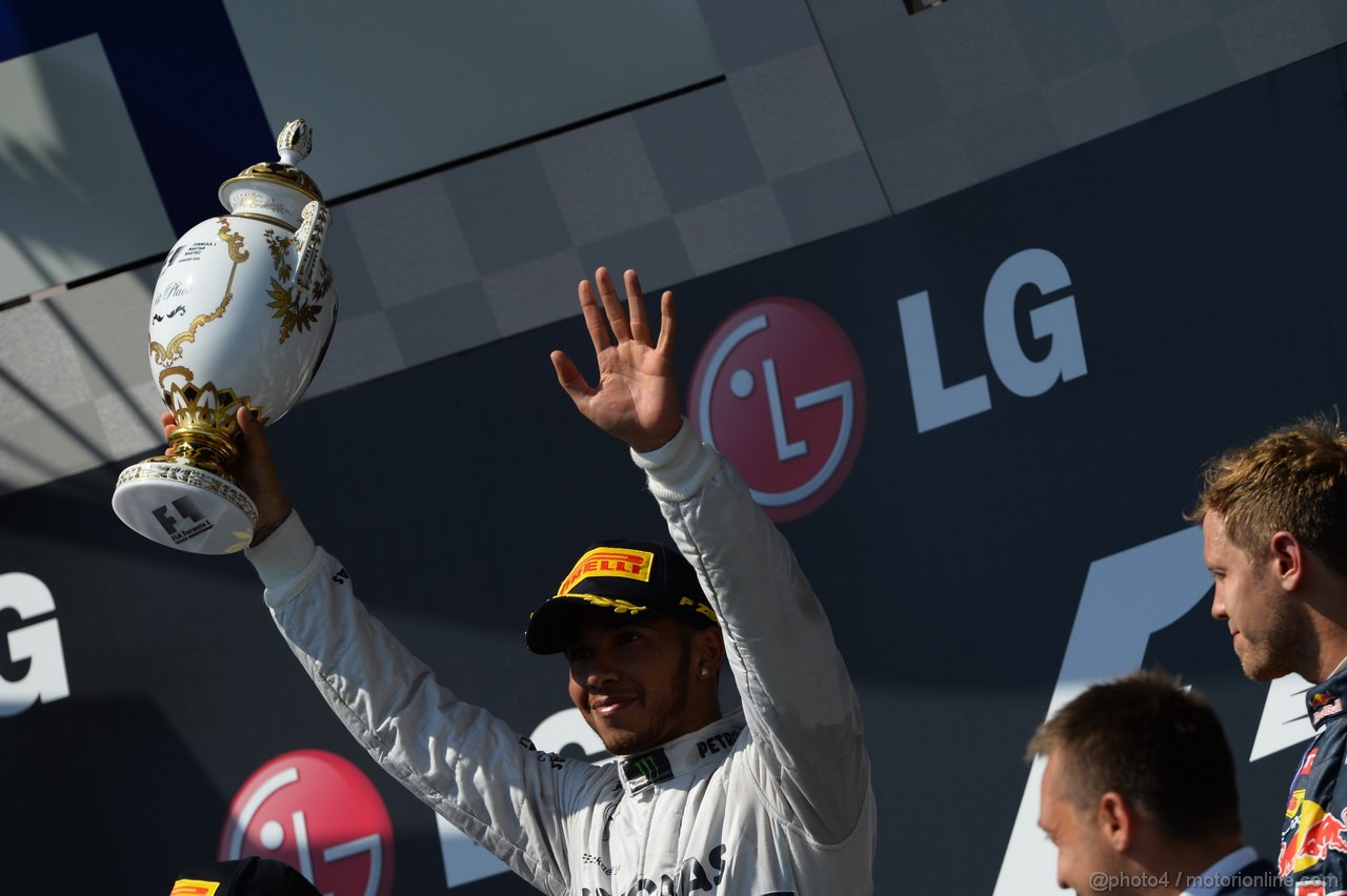 GP UNGHERIA, 28.07.2013-  Podium: winner Lewis Hamilton (GBR) Mercedes AMG F1 W04