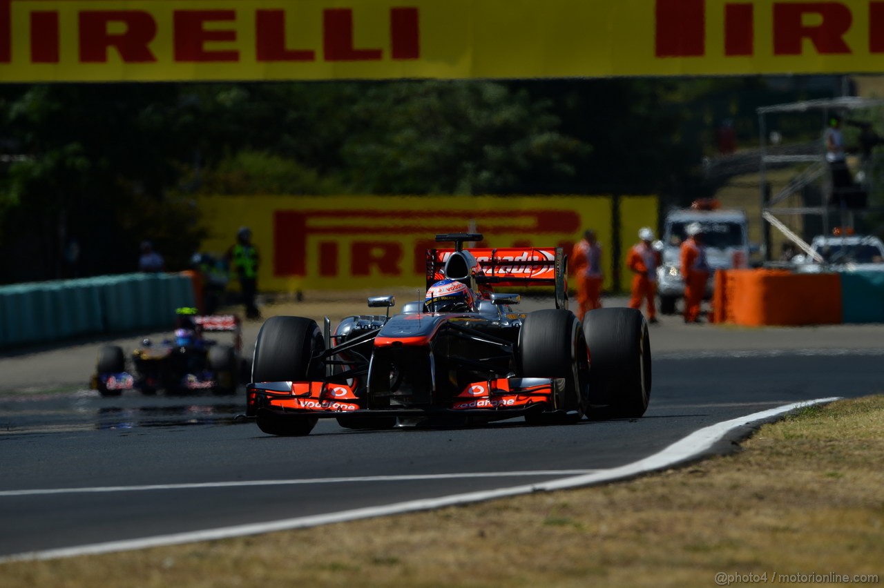 GP UNGHERIA, 28.07.2013- Gara, Jenson Button (GBR) McLaren Mercedes MP4-28