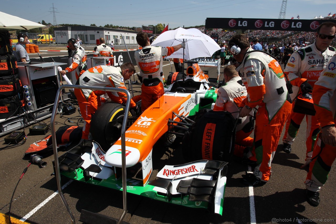 GP UNGHERIA, 28.07.2013- Gara, grid Paul di Resta (GBR) Sahara Force India F1 Team VJM06