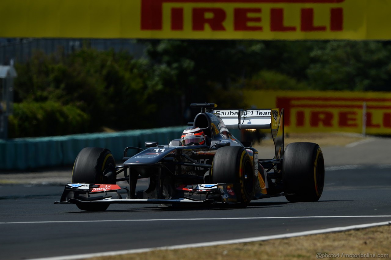 GP UNGHERIA, 28.07.2013- Gara, Nico Hulkenberg (GER) Sauber F1 Team C32