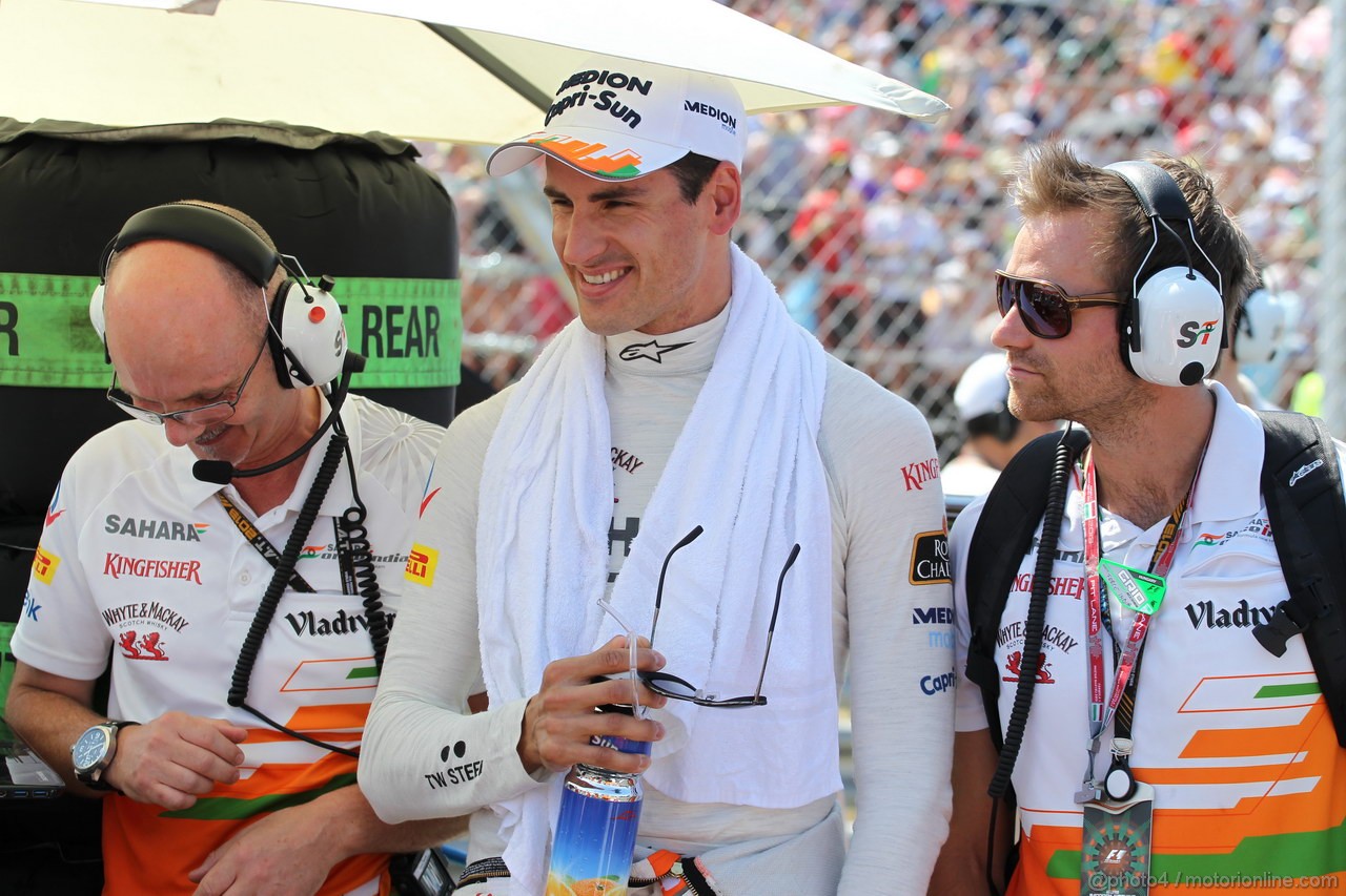 GP UNGHERIA, 28.07.2013- Gara, Adrian Sutil (GER), Sahara Force India F1 Team VJM06