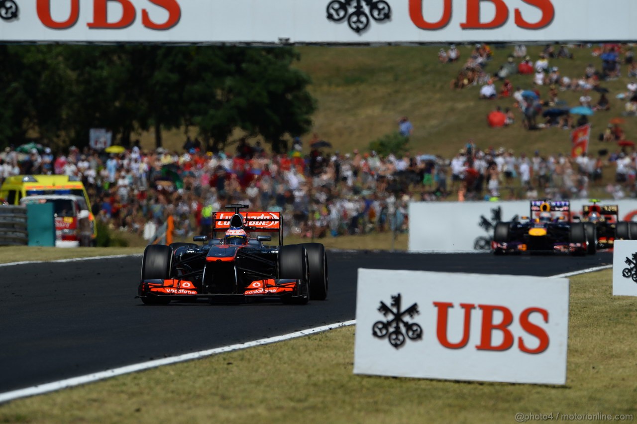 GP UNGHERIA, 28.07.2013- Gara, Jenson Button (GBR) McLaren Mercedes MP4-28