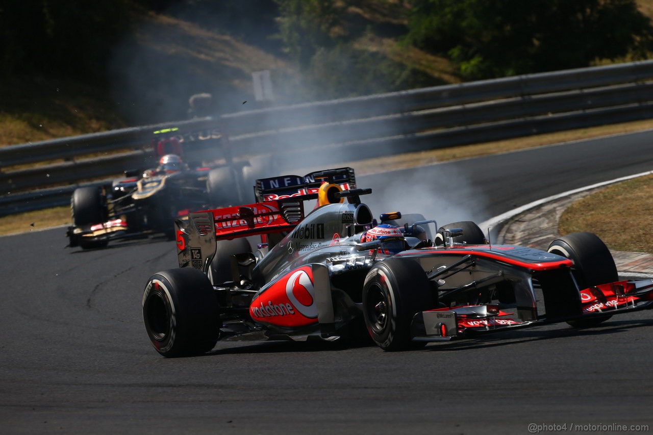 GP UNGHERIA, 28.07.2013- Gara, Jenson Button (GBR) McLaren Mercedes MP4-28