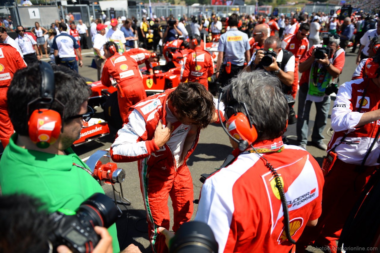 GP UNGHERIA, 28.07.2013- Gara, Fernando Alonso (ESP) Ferrari F138