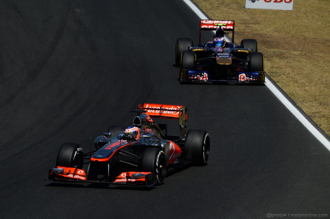 GP UNGHERIA, 28.07.2013- Gara, Jenson Button (GBR) McLaren Mercedes MP4-28