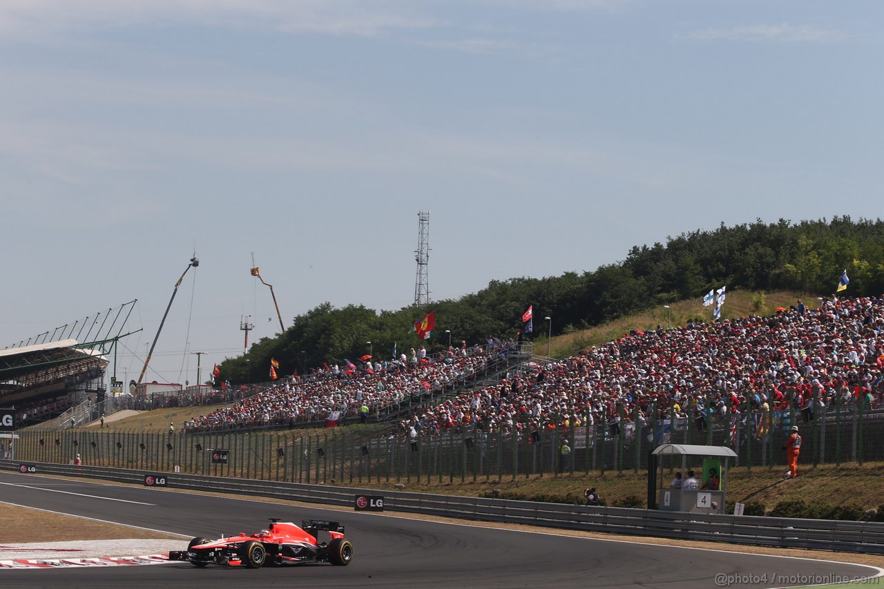 GP UNGHERIA, 28.07.2013- Gara, Jules Bianchi (FRA) Marussia F1 Team MR02