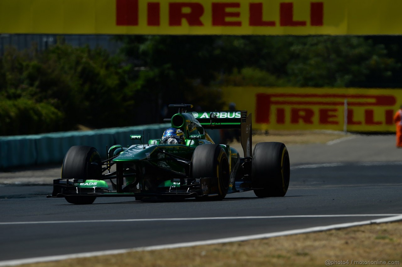 GP UNGHERIA, 28.07.2013- Gara, Charles Pic (FRA) Caterham F1 Team CT03