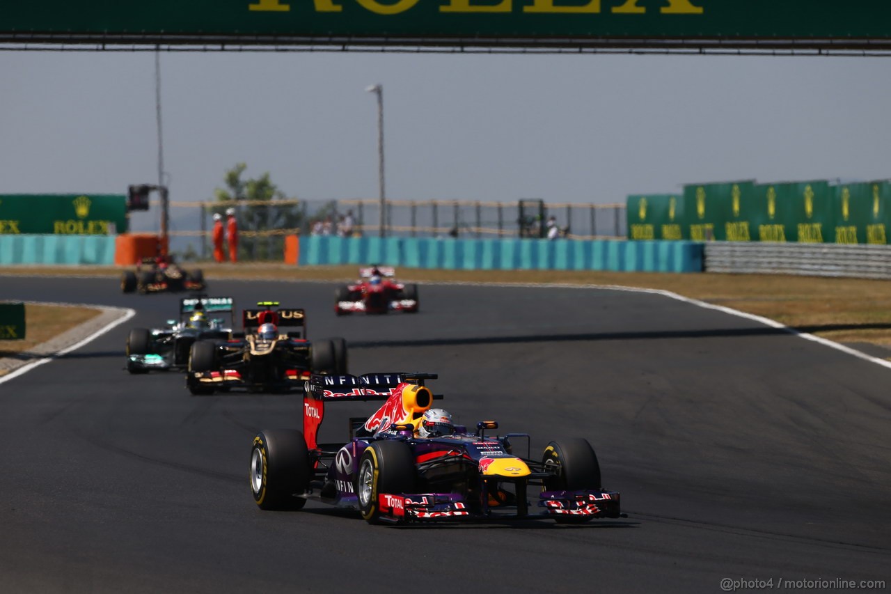 GP UNGHERIA, 28.07.2013- Gara, Sebastian Vettel (GER) Red Bull Racing RB9