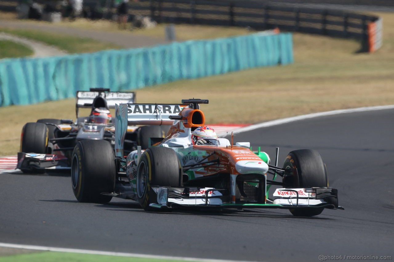 GP UNGHERIA, 28.07.2013- Gara, Paul di Resta (GBR) Sahara Force India F1 Team VJM06