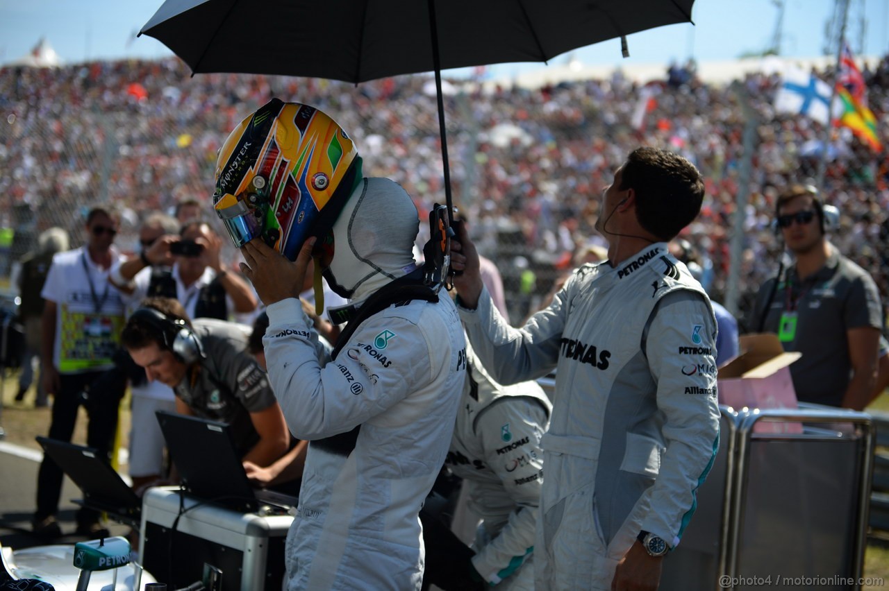 GP UNGHERIA, 28.07.2013- Gara, grid: Lewis Hamilton (GBR) Mercedes AMG F1 W04