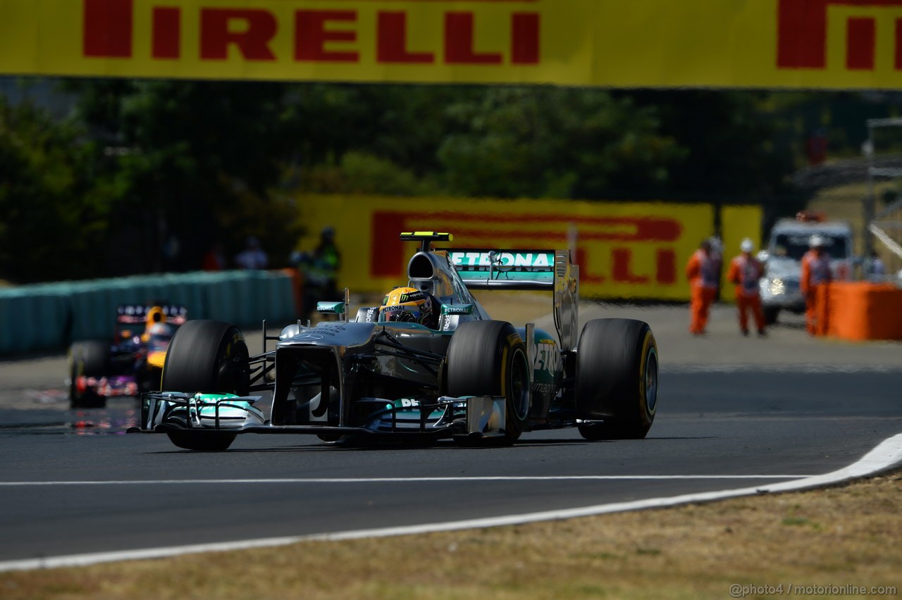 GP UNGHERIA, 28.07.2013- Gara, Lewis Hamilton (GBR) Mercedes AMG F1 W04