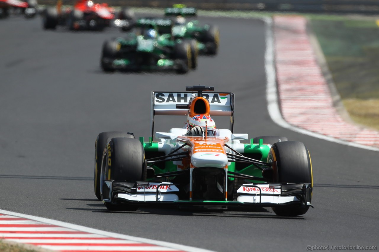 GP UNGHERIA, 28.07.2013- Gara, Paul di Resta (GBR) Sahara Force India F1 Team VJM06