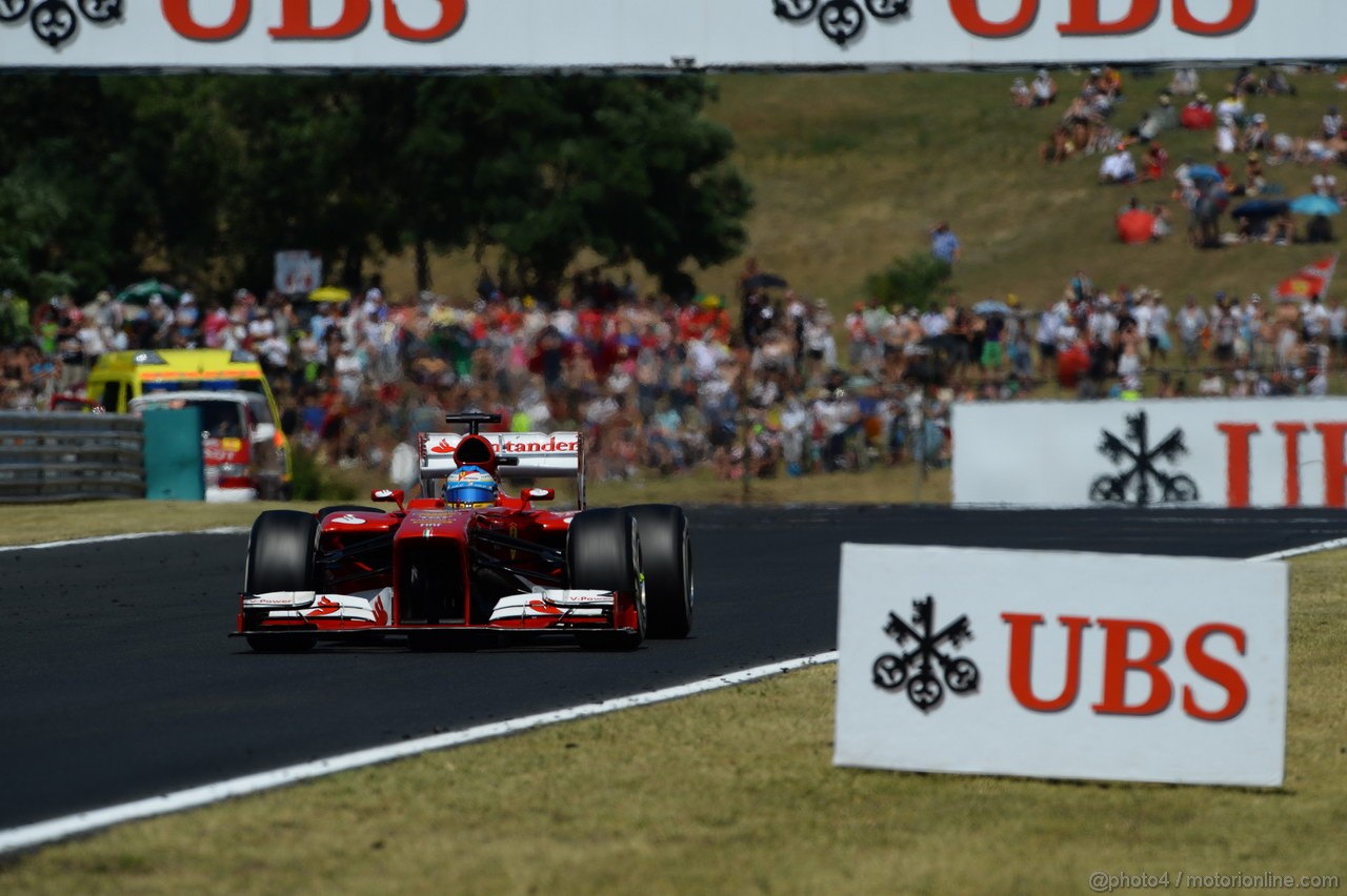 GP UNGHERIA, 28.07.2013- Gara, Fernando Alonso (ESP) Ferrari F138