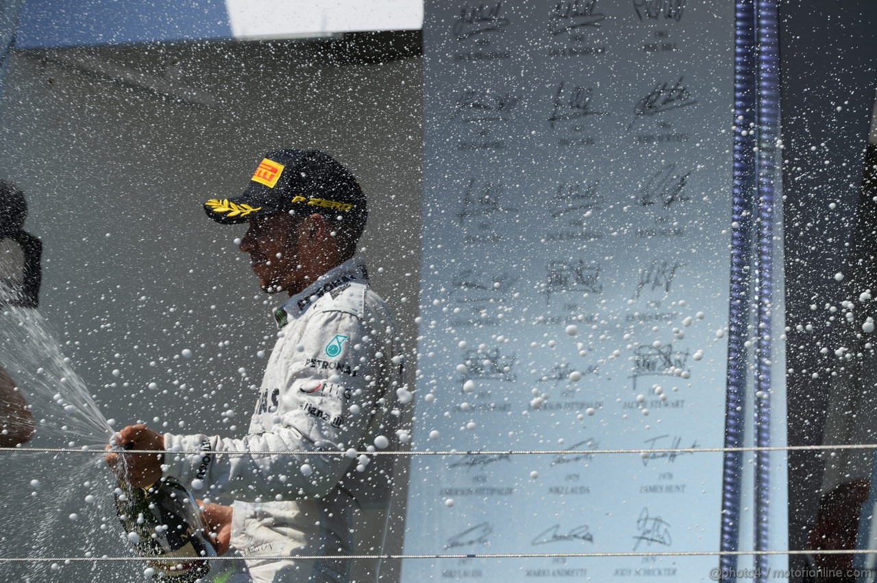 GP UNGHERIA, 28.07.2013-  Podium: winner Lewis Hamilton (GBR) Mercedes AMG F1 W04