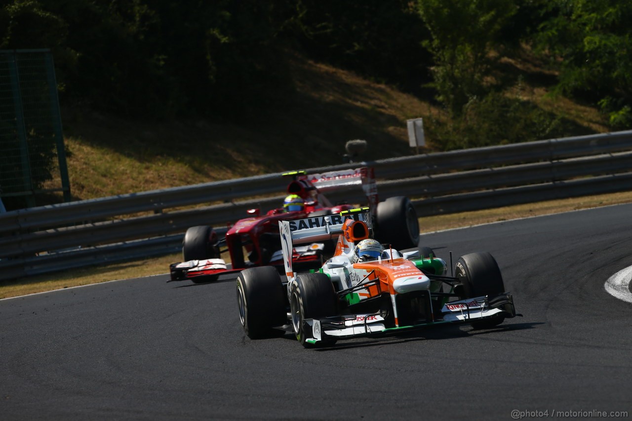 GP UNGHERIA, 28.07.2013- Gara, Adrian Sutil (GER), Sahara Force India F1 Team VJM06