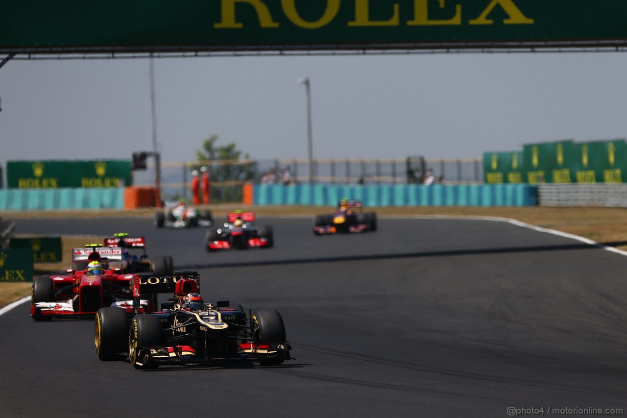 GP UNGHERIA, 28.07.2013- Gara, Kimi Raikkonen (FIN) Lotus F1 Team E21