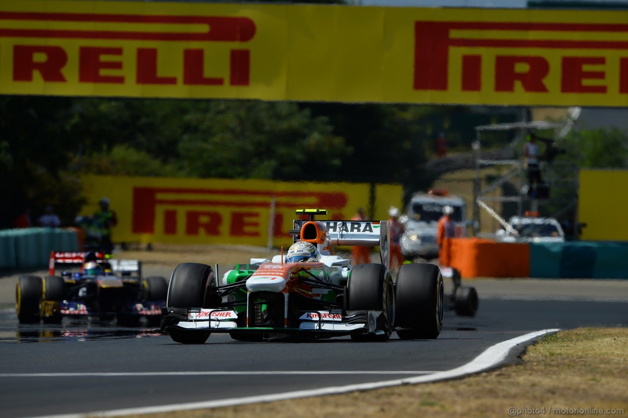 GP UNGHERIA, 28.07.2013- Gara, Adrian Sutil (GER), Sahara Force India F1 Team VJM06