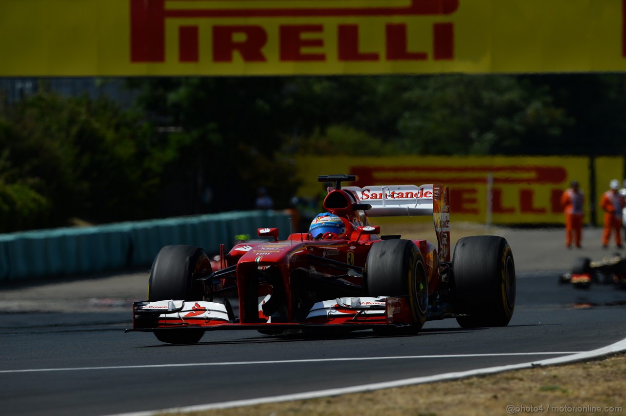 GP UNGHERIA, 28.07.2013- Gara, Fernando Alonso (ESP) Ferrari F138