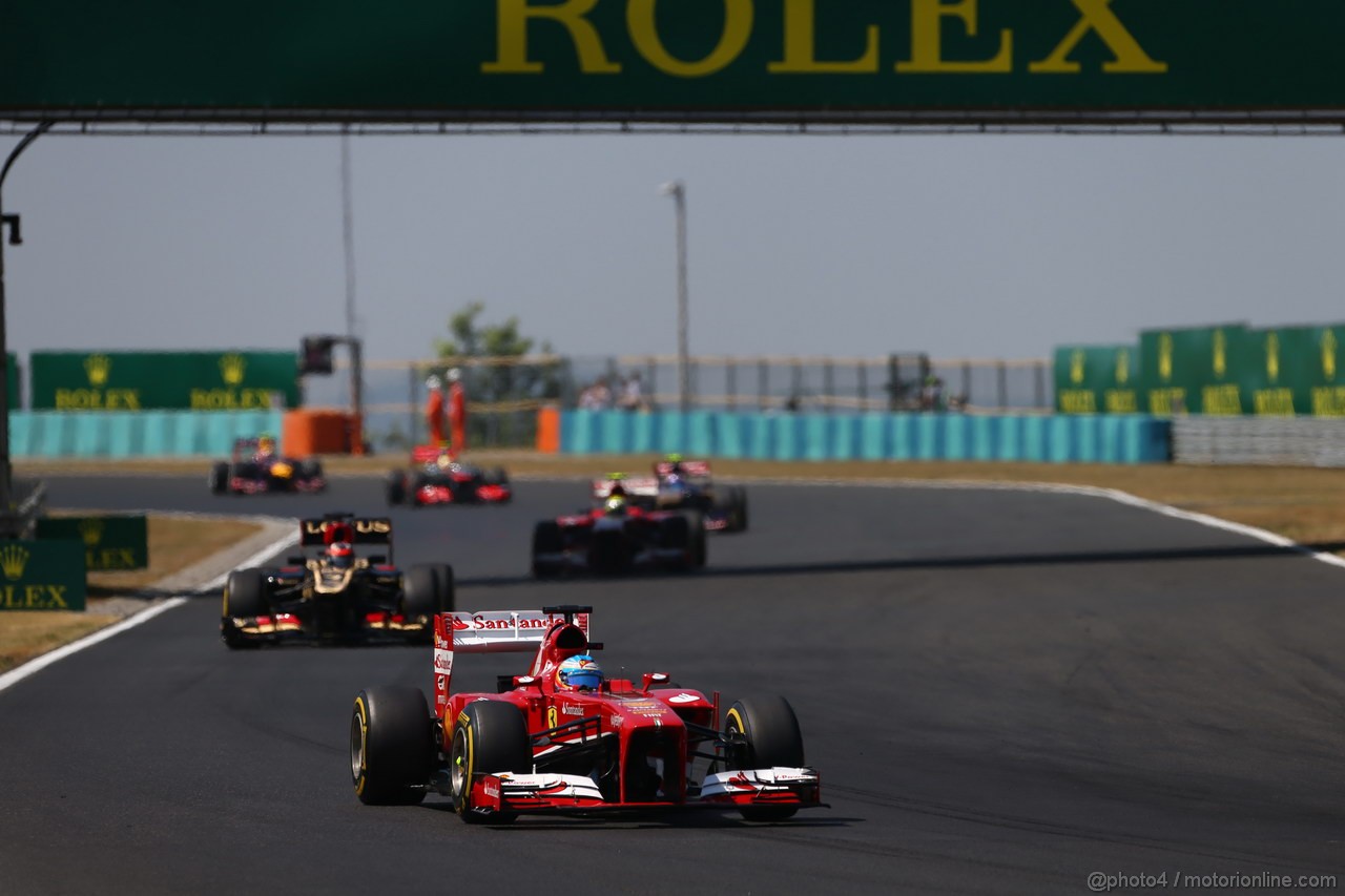 GP UNGHERIA, 28.07.2013- Gara, Fernando Alonso (ESP) Ferrari F138