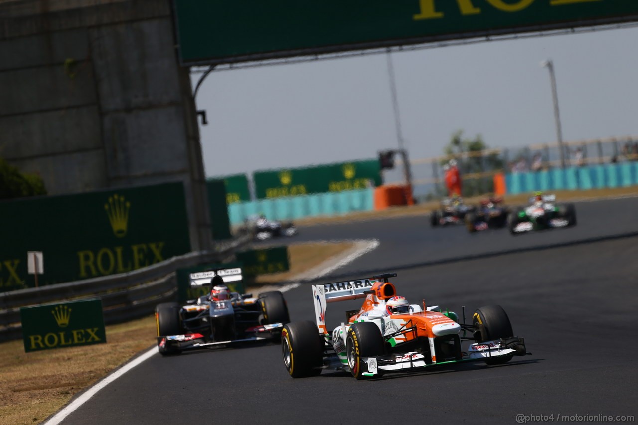 GP UNGHERIA, 28.07.2013- Gara, Paul di Resta (GBR) Sahara Force India F1 Team VJM06