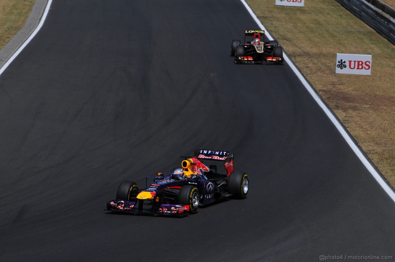 GP UNGHERIA, 28.07.2013- Gara, Sebastian Vettel (GER) Red Bull Racing RB9