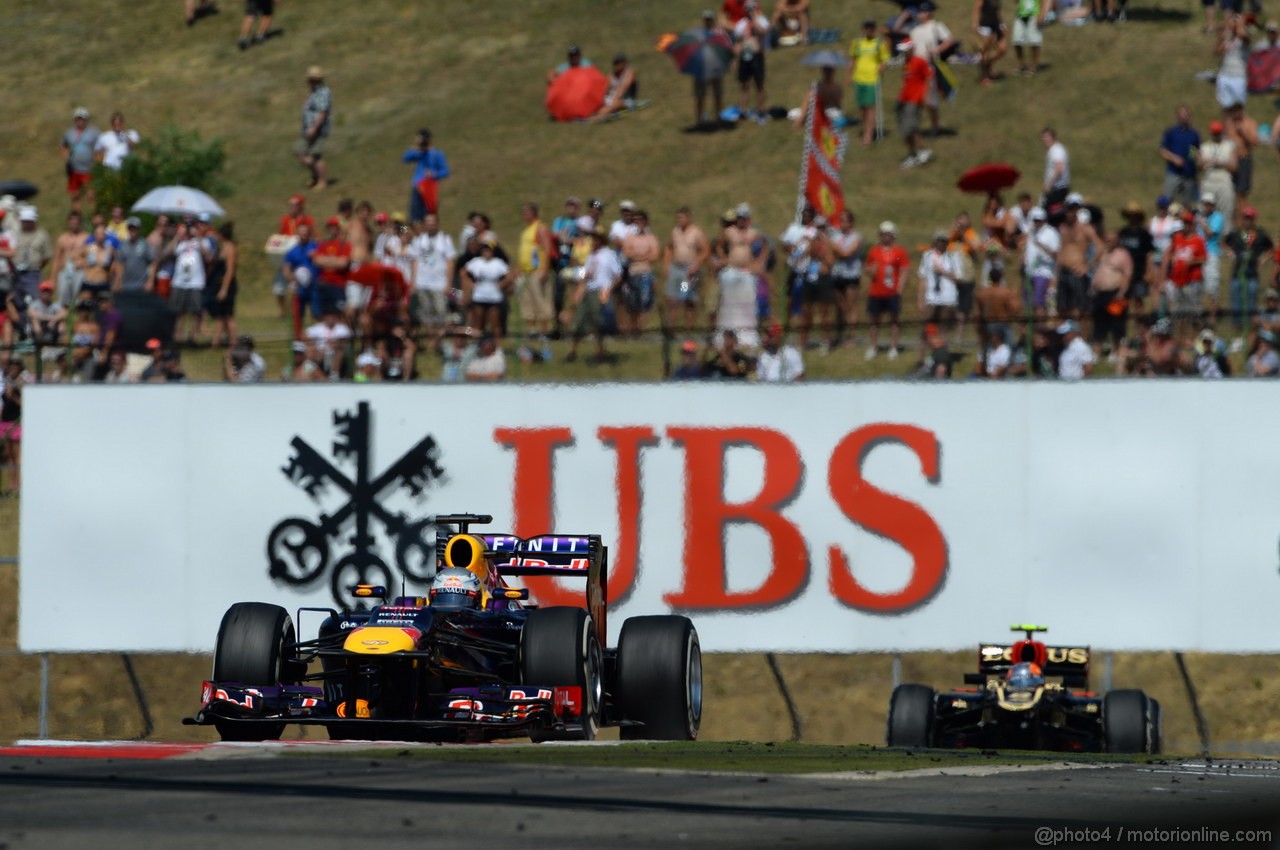 GP UNGHERIA, 28.07.2013- Gara, Sebastian Vettel (GER) Red Bull Racing RB9