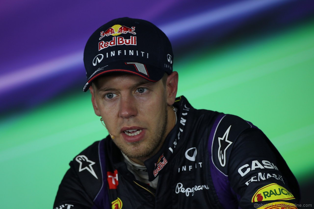 GP UNGHERIA, 28.07.2013- Gara Press Conference,  Sebastian Vettel (GER) Red Bull Racing RB9