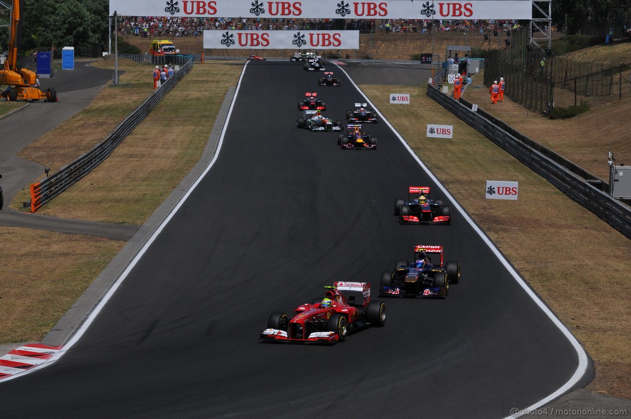 GP UNGHERIA, 28.07.2013- Gara, Felipe Massa (BRA) Ferrari F138