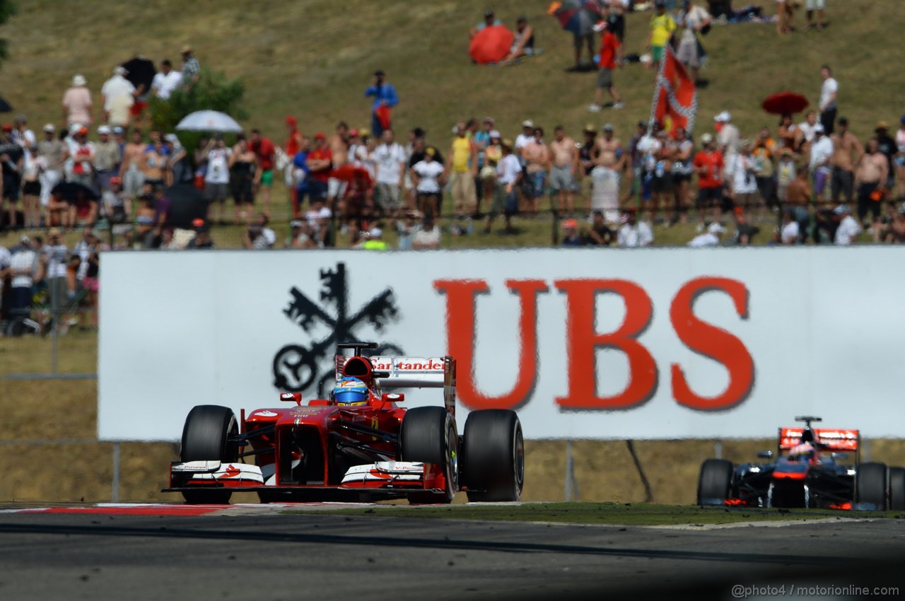 GP UNGHERIA, 28.07.2013- Gara, Fernando Alonso (ESP) Ferrari F138