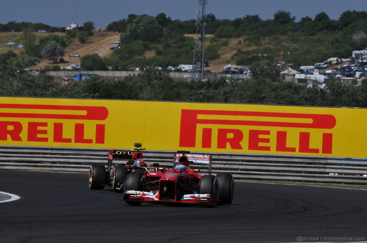 GP UNGHERIA, 28.07.2013- Gara, Fernando Alonso (ESP) Ferrari F138