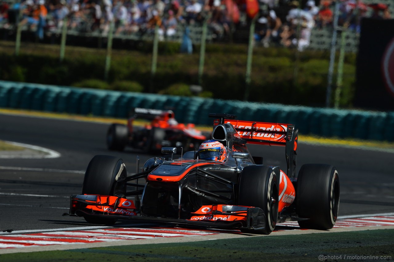 GP UNGHERIA, 28.07.2013- Gara, Jenson Button (GBR) McLaren Mercedes MP4-28