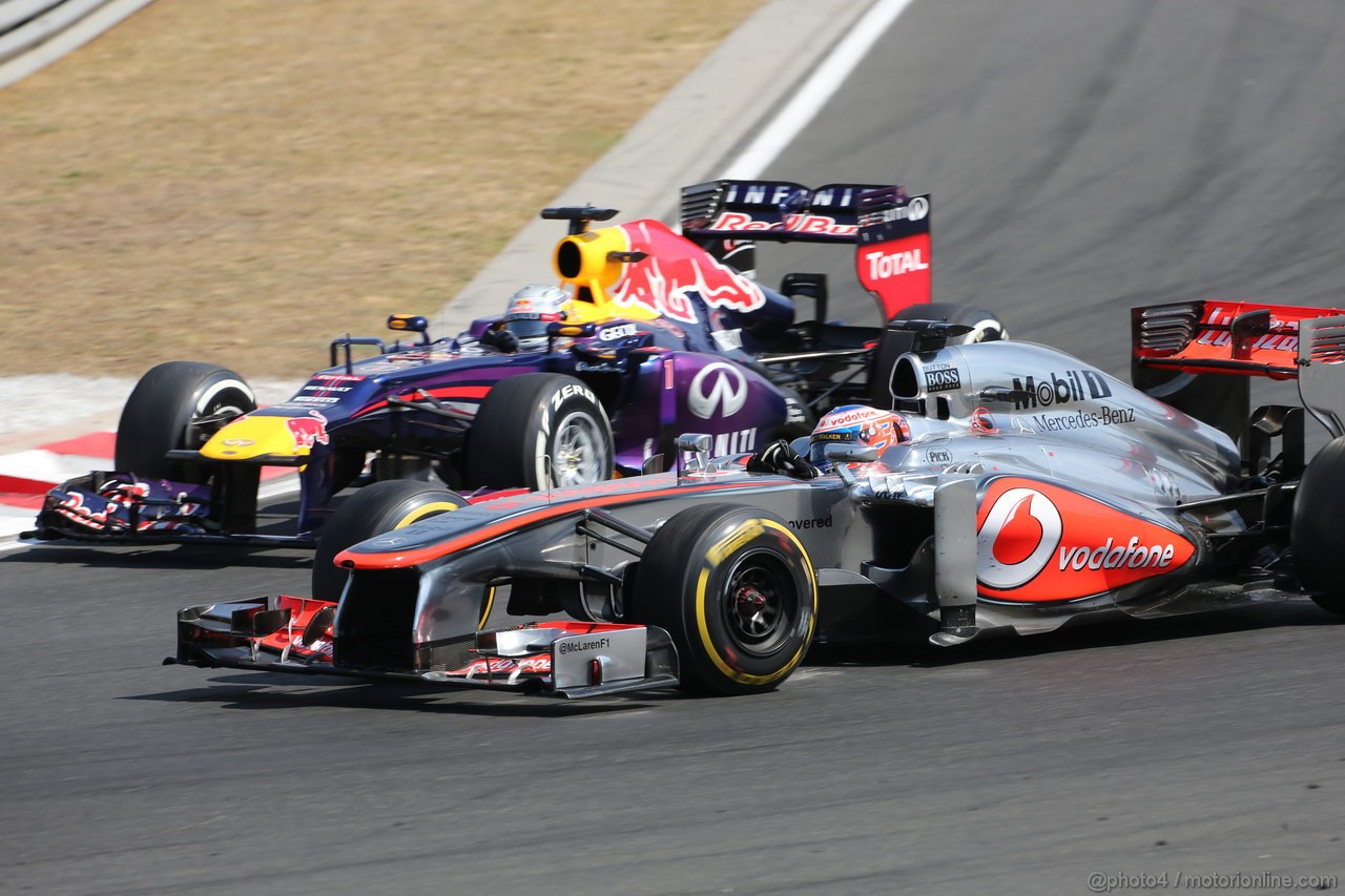 GP UNGHERIA, 28.07.2013- Gara, Jenson Button (GBR) McLaren Mercedes MP4-28