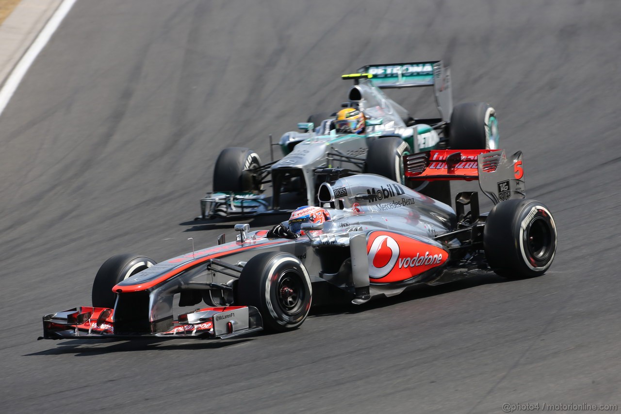 GP UNGHERIA, 28.07.2013- Gara, Jenson Button (GBR) McLaren Mercedes MP4-28