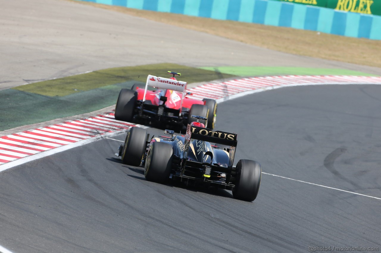 GP UNGHERIA, 28.07.2013- Gara, Kimi Raikkonen (FIN) Lotus F1 Team E21