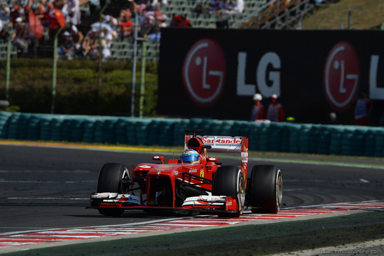 GP UNGHERIA, 28.07.2013- Gara, Fernando Alonso (ESP) Ferrari F138