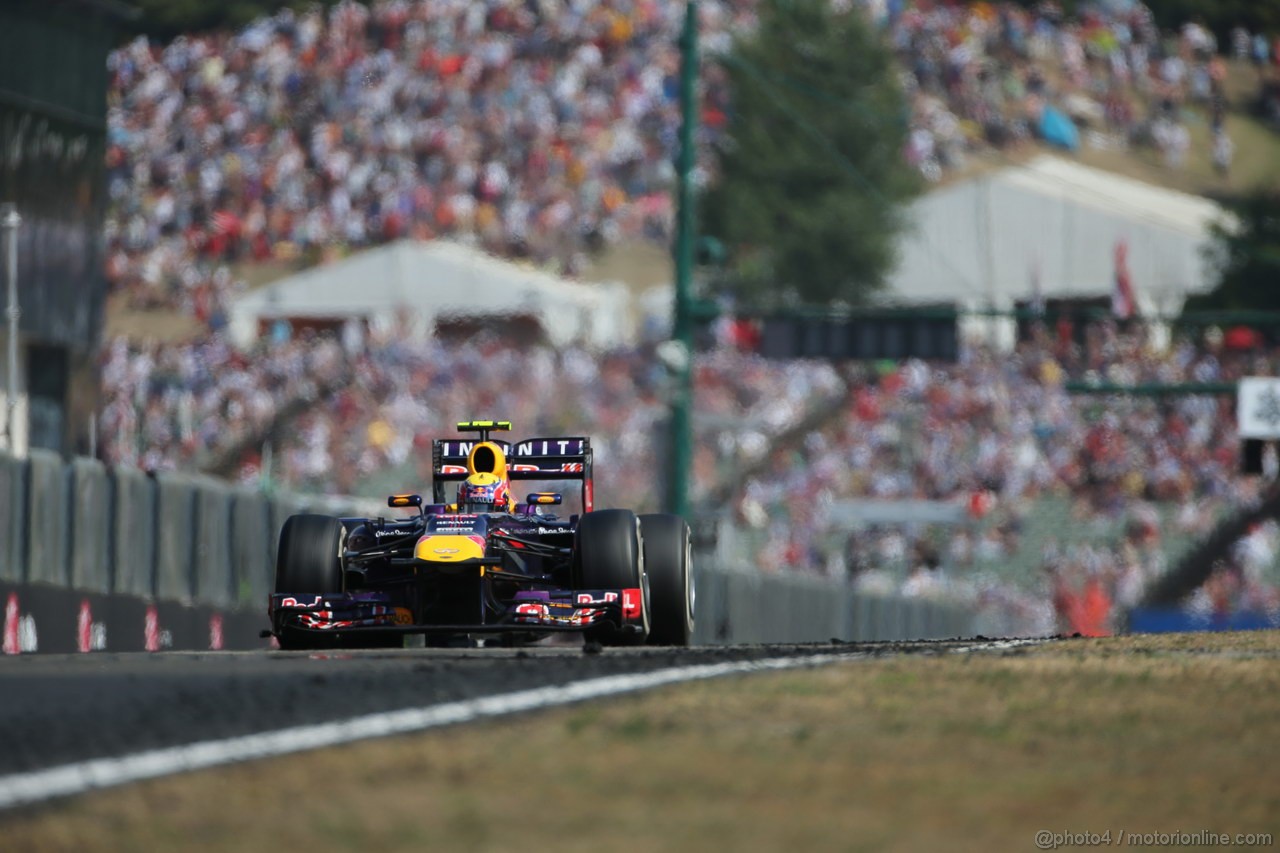 GP UNGHERIA, 28.07.2013- Gara, Mark Webber (AUS) Red Bull Racing RB9