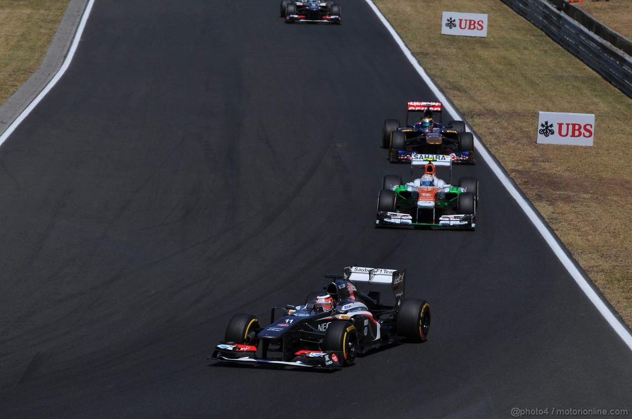 GP UNGHERIA, 28.07.2013- Gara, Nico Hulkenberg (GER) Sauber F1 Team C32