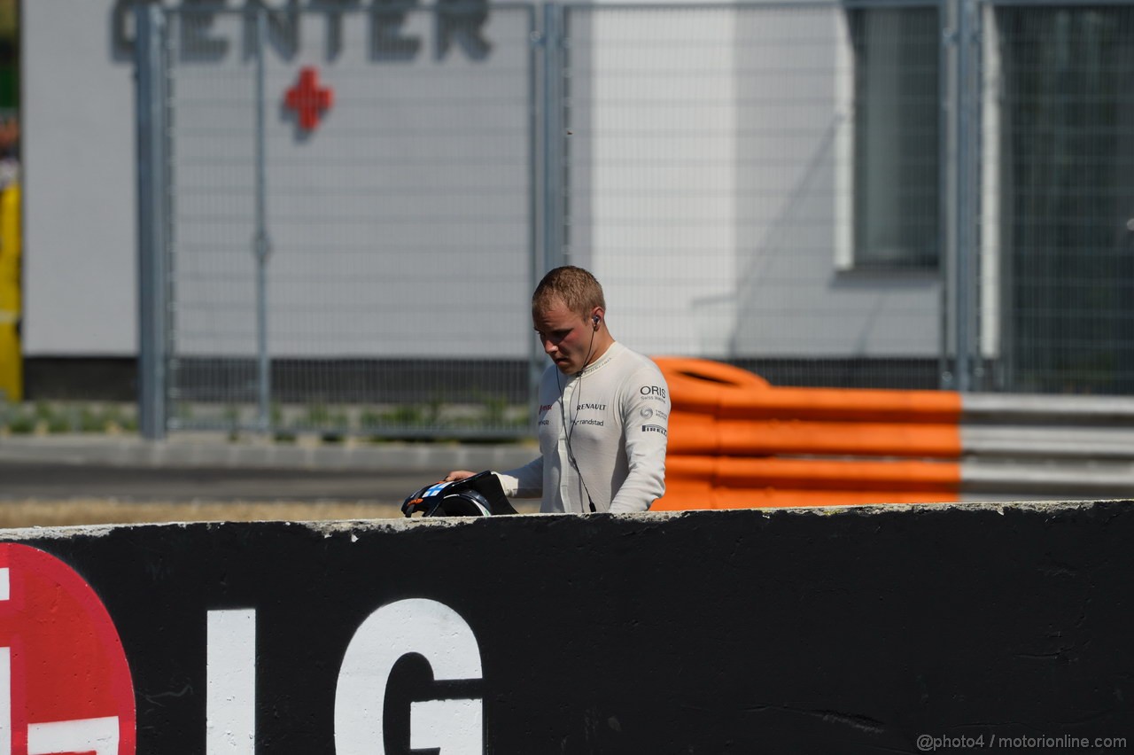 GP UNGHERIA, 28.07.2013- Gara, the retire of Valtteri Bottas (FIN), Williams F1 Team FW35