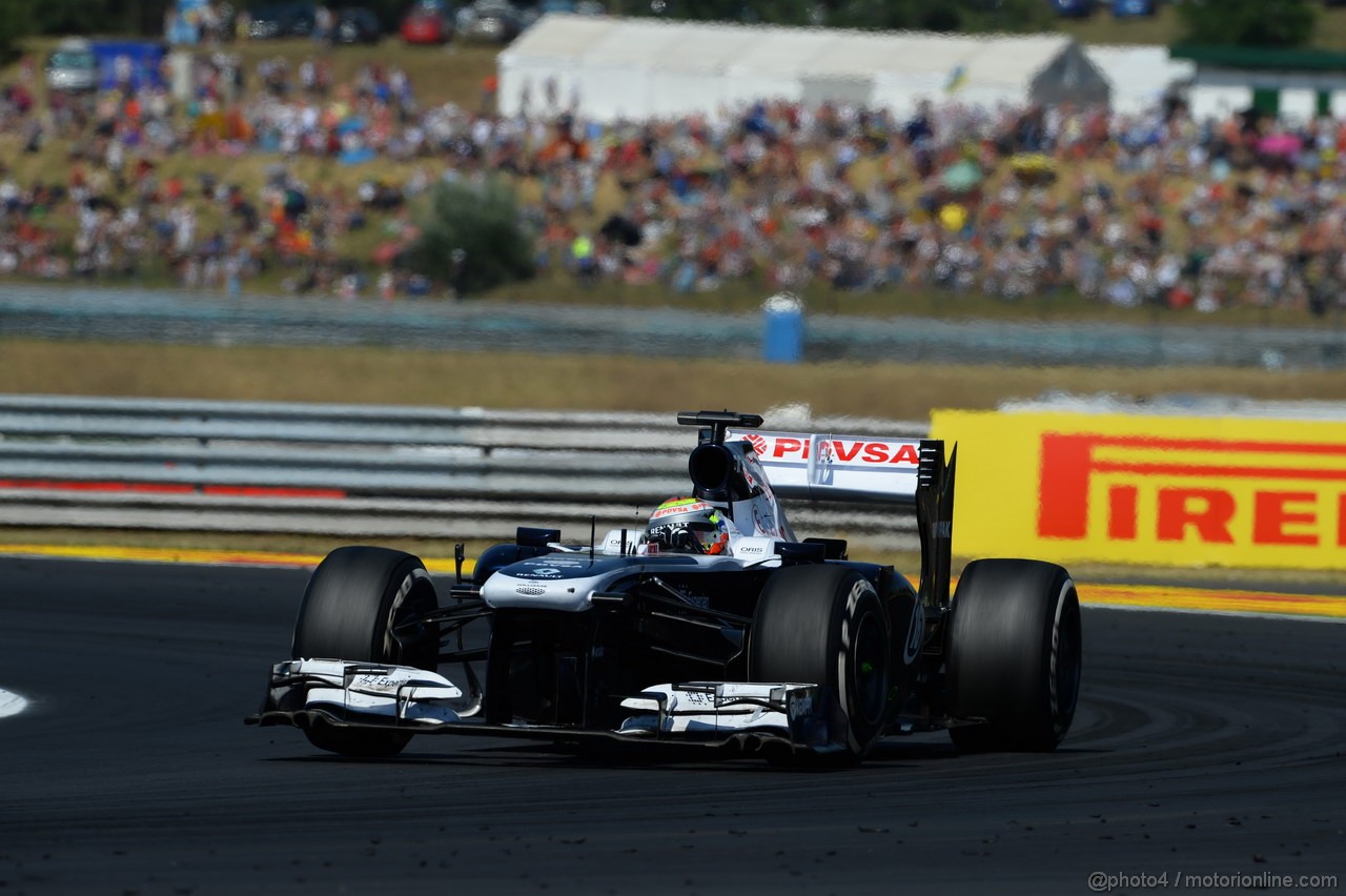 GP UNGHERIA, 28.07.2013- Gara, Pastor Maldonado (VEN) Williams F1 Team FW35