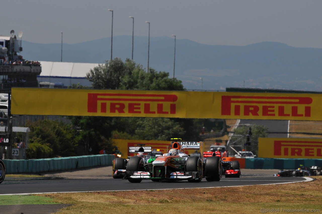 GP UNGHERIA, 28.07.2013- Gara, Adrian Sutil (GER), Sahara Force India F1 Team VJM06