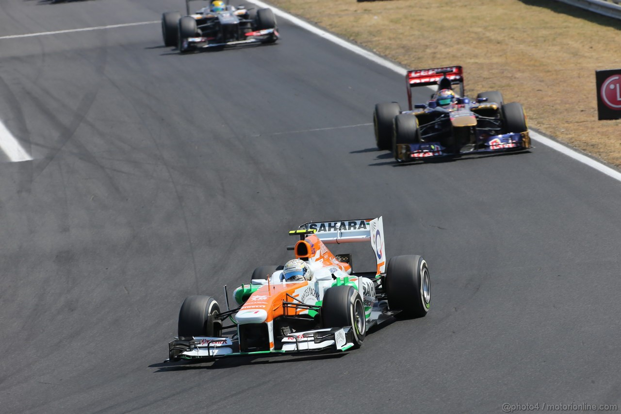 GP UNGHERIA, 28.07.2013- Gara, Adrian Sutil (GER), Sahara Force India F1 Team VJM06