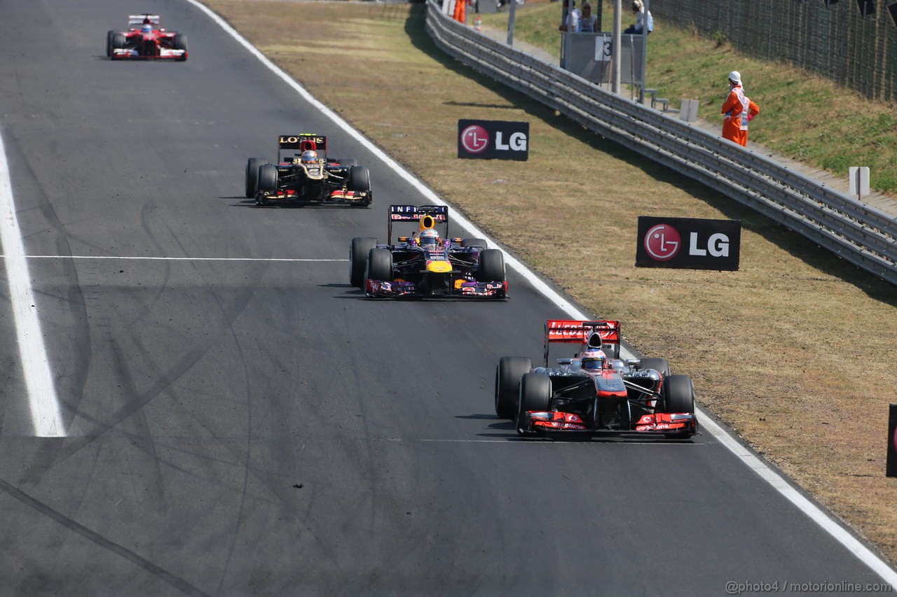 GP UNGHERIA, 28.07.2013- Gara, Jenson Button (GBR) McLaren Mercedes MP4-28