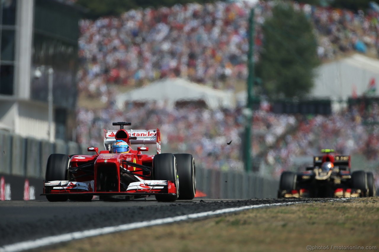 GP UNGHERIA, 28.07.2013- Gara, Fernando Alonso (ESP) Ferrari F138